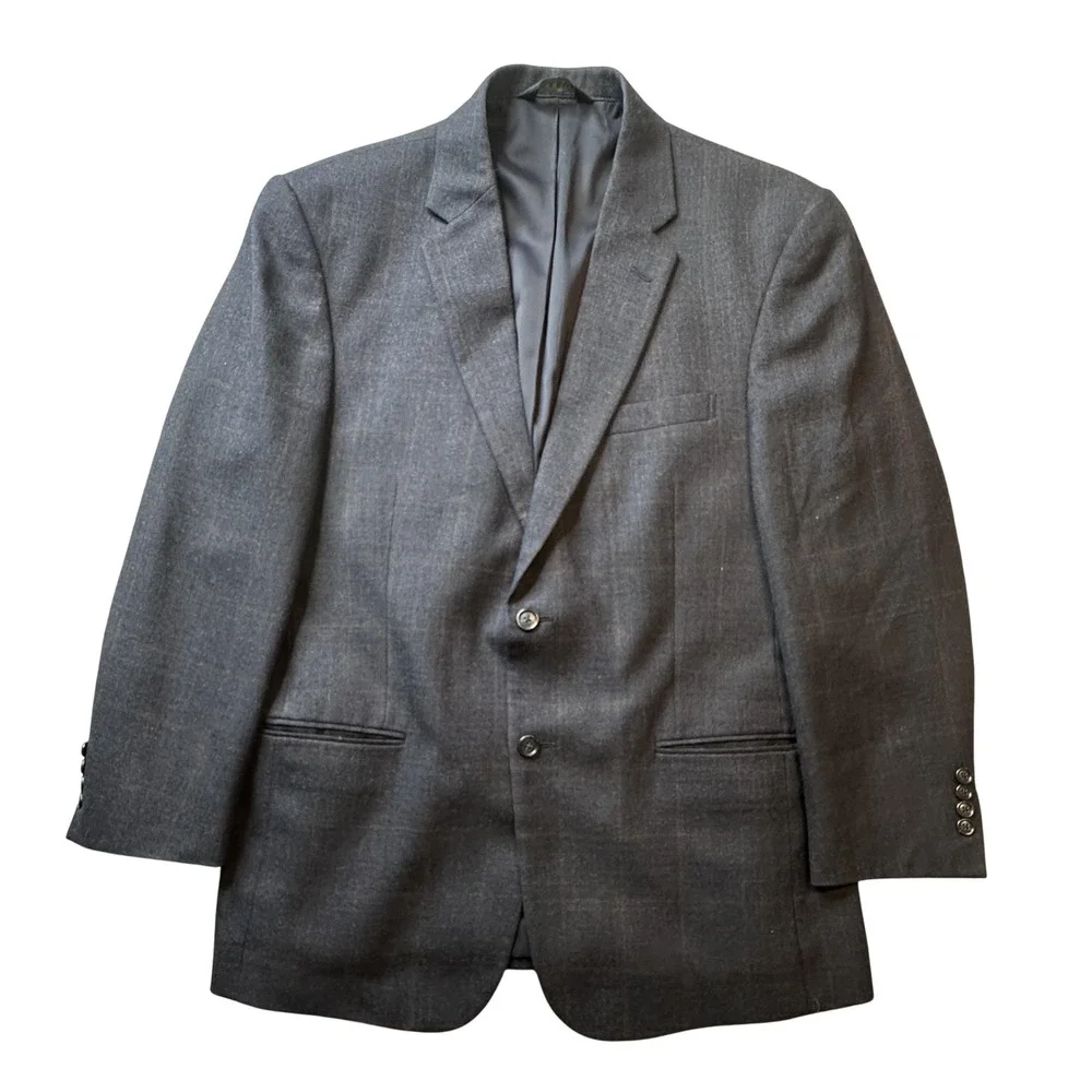 Jos A Bank Blazer Mens 43R Navy Blue Wool Tailored‎ Fit Traveler's Collection